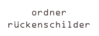 ordner
rückenschilder